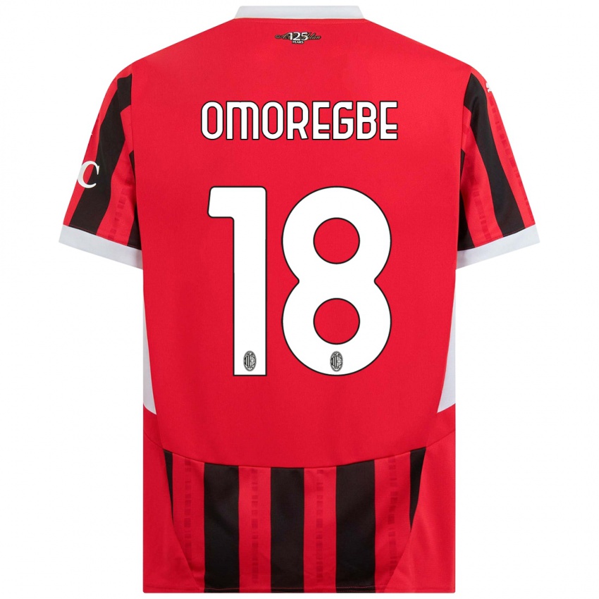 Børn Bob Murphy Omoregbe #18 Rød Sort Hjemmebane Spillertrøjer 2024/25 Trøje T-Shirt