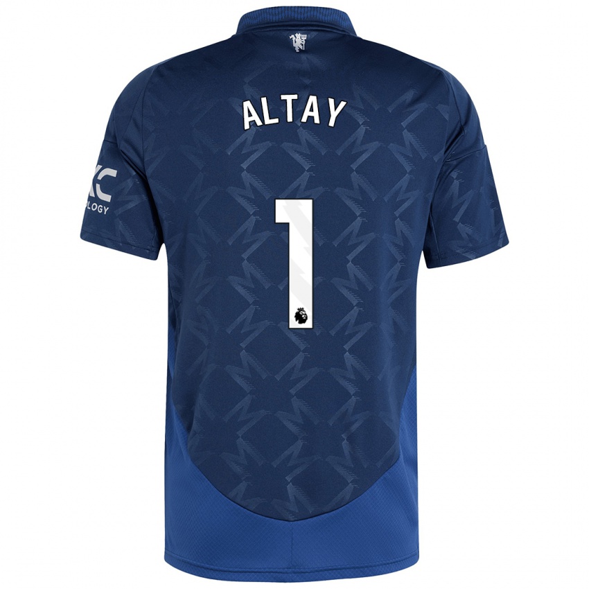 Børn Altay Bayindir #1 Indigo Udebane Spillertrøjer 2024/25 Trøje T-Shirt