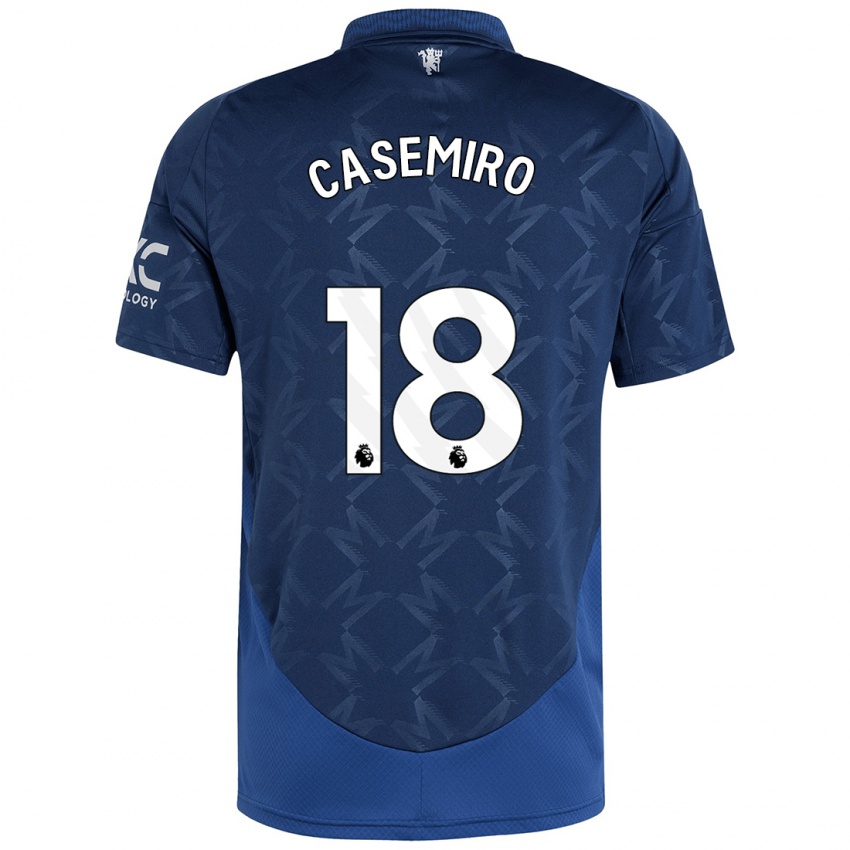 Børn Casemiro #18 Indigo Udebane Spillertrøjer 2024/25 Trøje T-Shirt