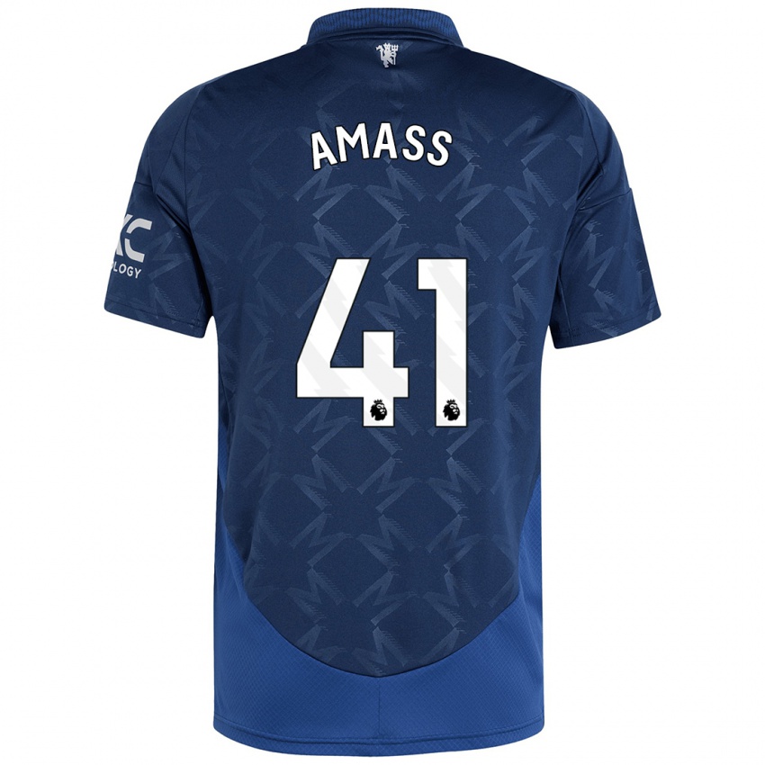 Børn Harry Amass #41 Indigo Udebane Spillertrøjer 2024/25 Trøje T-Shirt