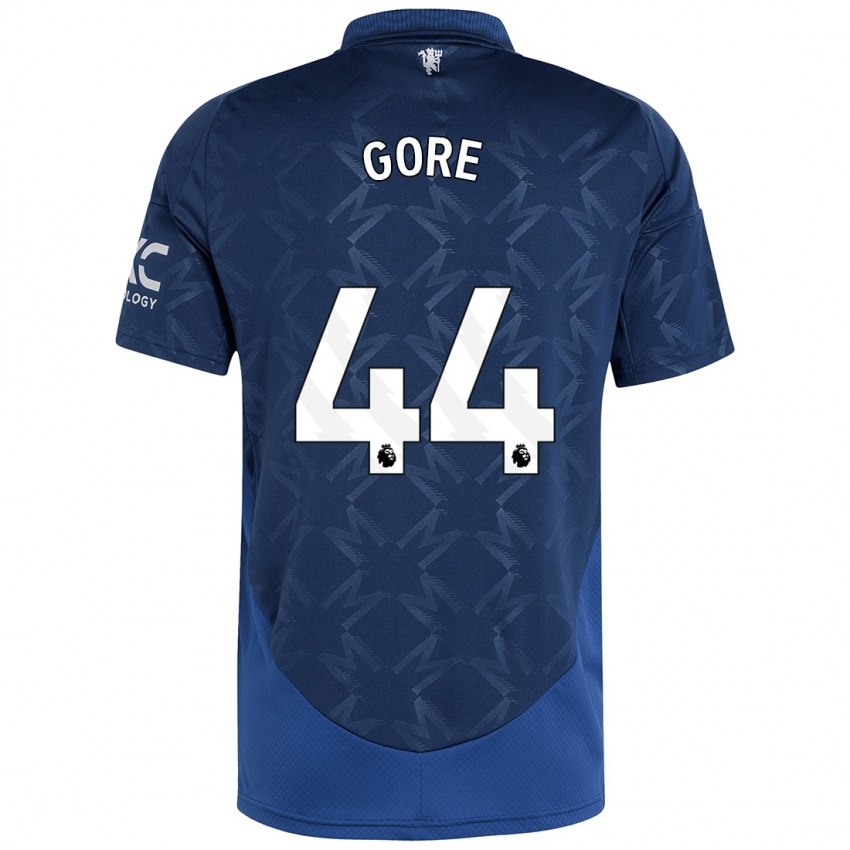 Børn Daniel Gore #44 Indigo Udebane Spillertrøjer 2024/25 Trøje T-Shirt