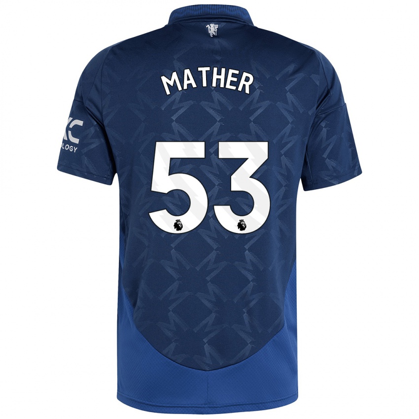 Børn Sam Mather #53 Indigo Udebane Spillertrøjer 2024/25 Trøje T-Shirt