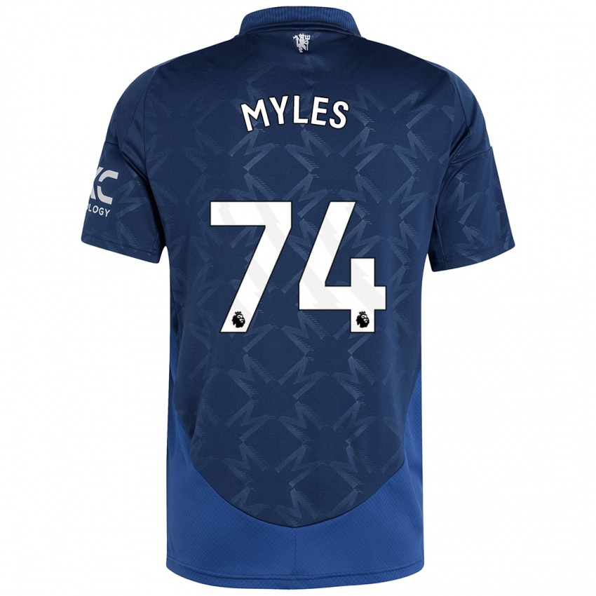 Børn Tom Myles #74 Indigo Udebane Spillertrøjer 2024/25 Trøje T-Shirt