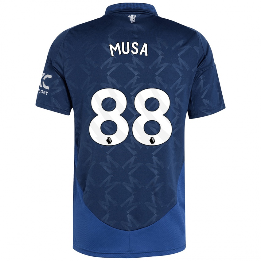 Børn Victor Musa #88 Indigo Udebane Spillertrøjer 2024/25 Trøje T-Shirt