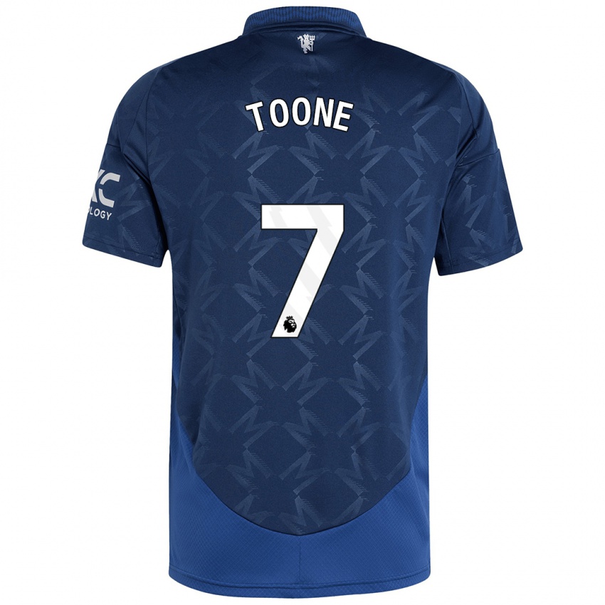 Børn Ella Toone #7 Indigo Udebane Spillertrøjer 2024/25 Trøje T-Shirt