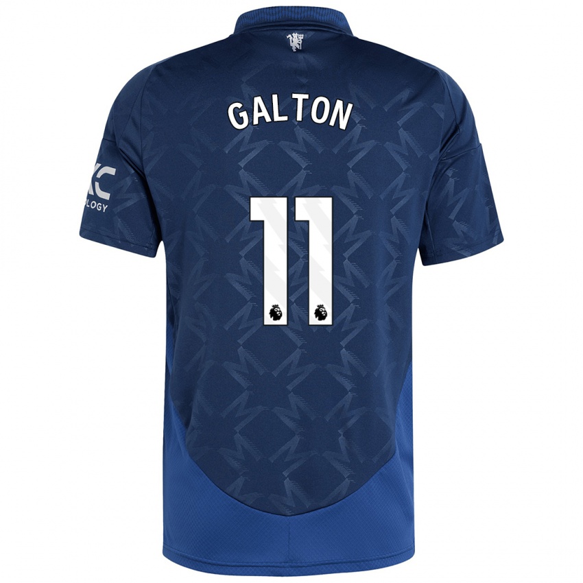 Børn Leah Galton #11 Indigo Udebane Spillertrøjer 2024/25 Trøje T-Shirt