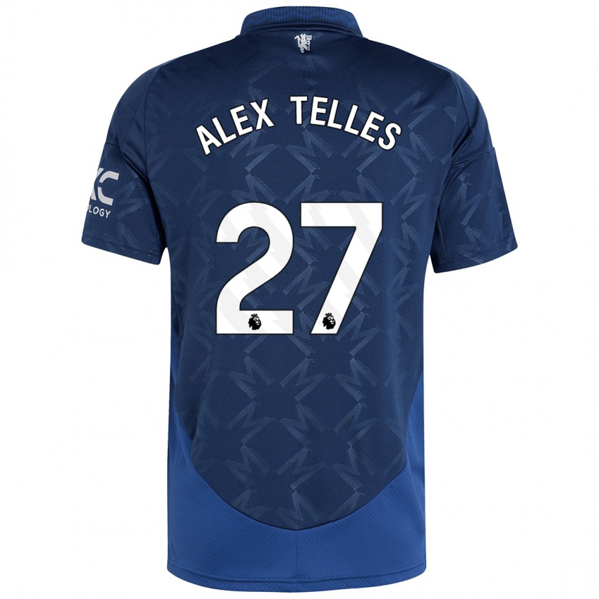 Børn Alex Nicolao Telles #27 Indigo Udebane Spillertrøjer 2024/25 Trøje T-Shirt