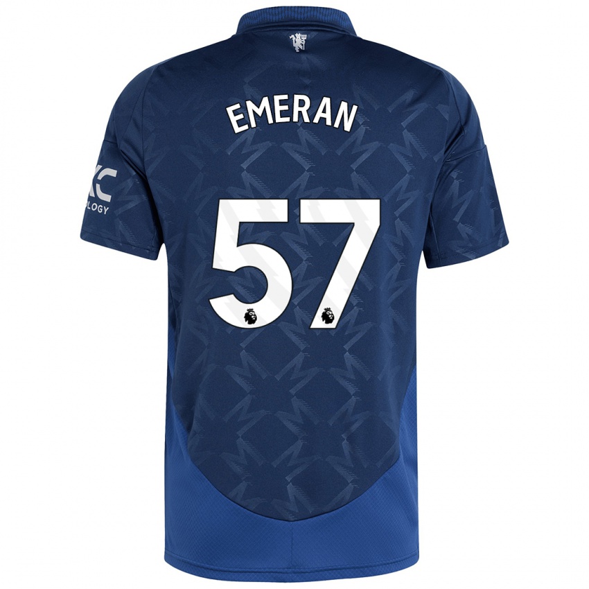 Børn Noam Emeran #57 Indigo Udebane Spillertrøjer 2024/25 Trøje T-Shirt