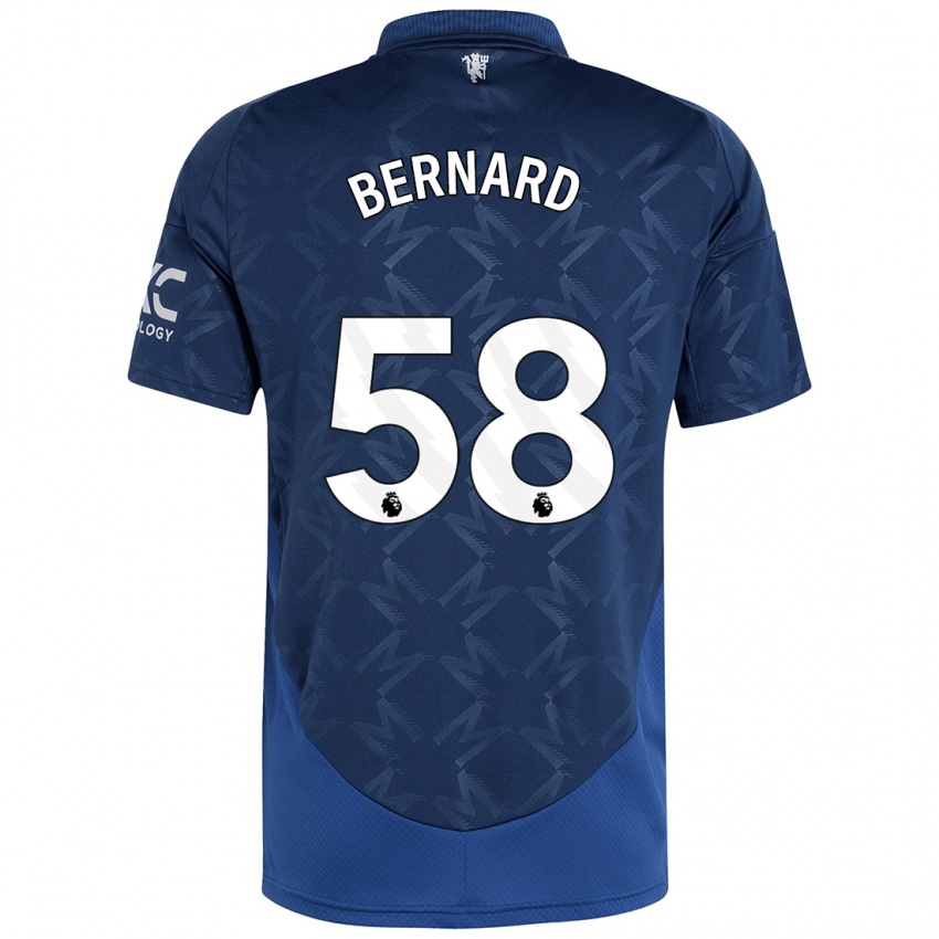 Børn Bernard #58 Indigo Udebane Spillertrøjer 2024/25 Trøje T-Shirt