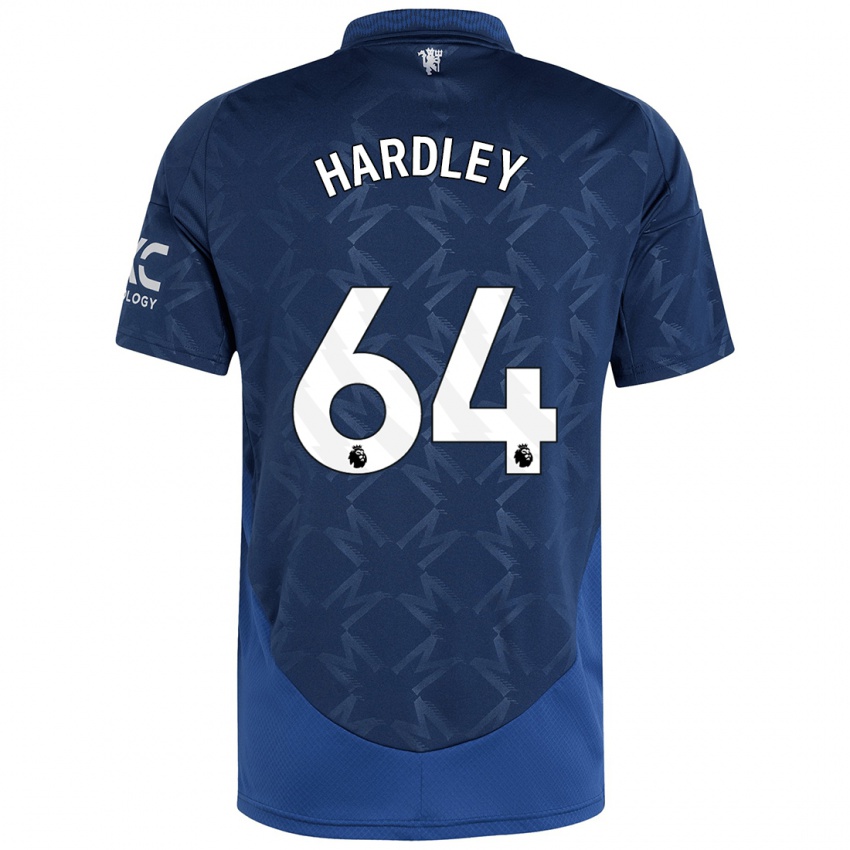 Børn Bjorn Hardley #64 Indigo Udebane Spillertrøjer 2024/25 Trøje T-Shirt