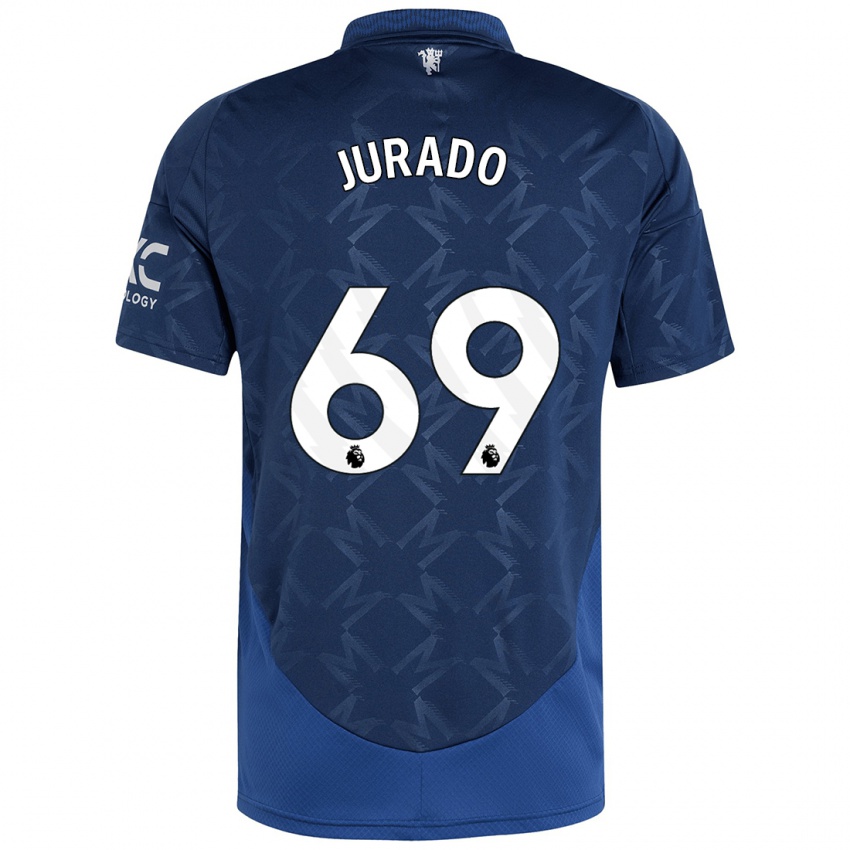 Børn Marc Jurado #69 Indigo Udebane Spillertrøjer 2024/25 Trøje T-Shirt