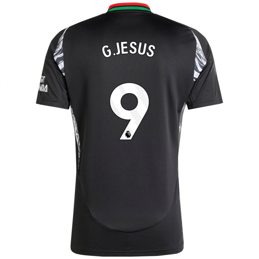 Børn Gabriel Jesus #9 Sort Udebane Spillertrøjer 2024/25 Trøje T-Shirt