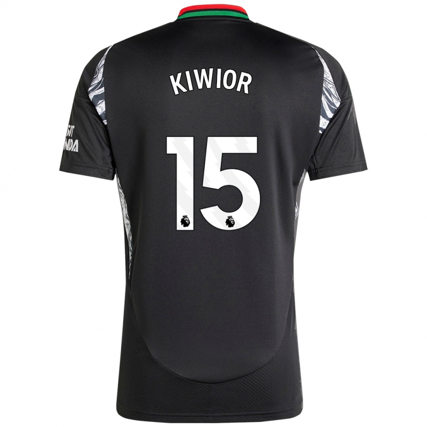 Børn Jakub Kiwior #15 Sort Udebane Spillertrøjer 2024/25 Trøje T-Shirt