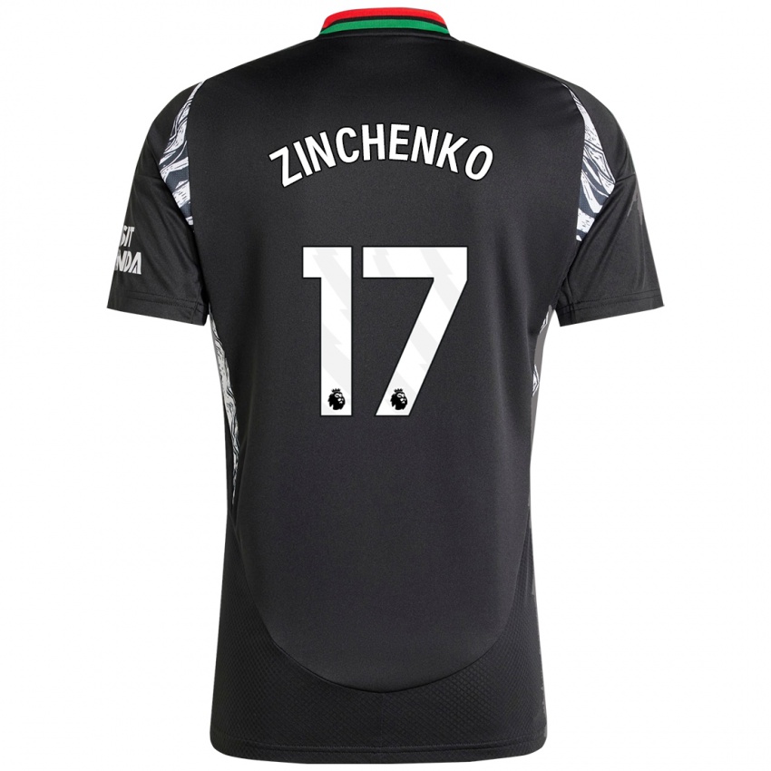 Børn Oleksandr Zinchenko #17 Sort Udebane Spillertrøjer 2024/25 Trøje T-Shirt