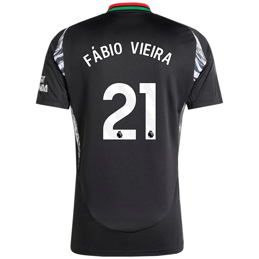 Børn Fabio Vieira #21 Sort Udebane Spillertrøjer 2024/25 Trøje T-Shirt