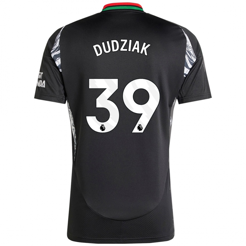 Børn Harrison Dudziak #39 Sort Udebane Spillertrøjer 2024/25 Trøje T-Shirt