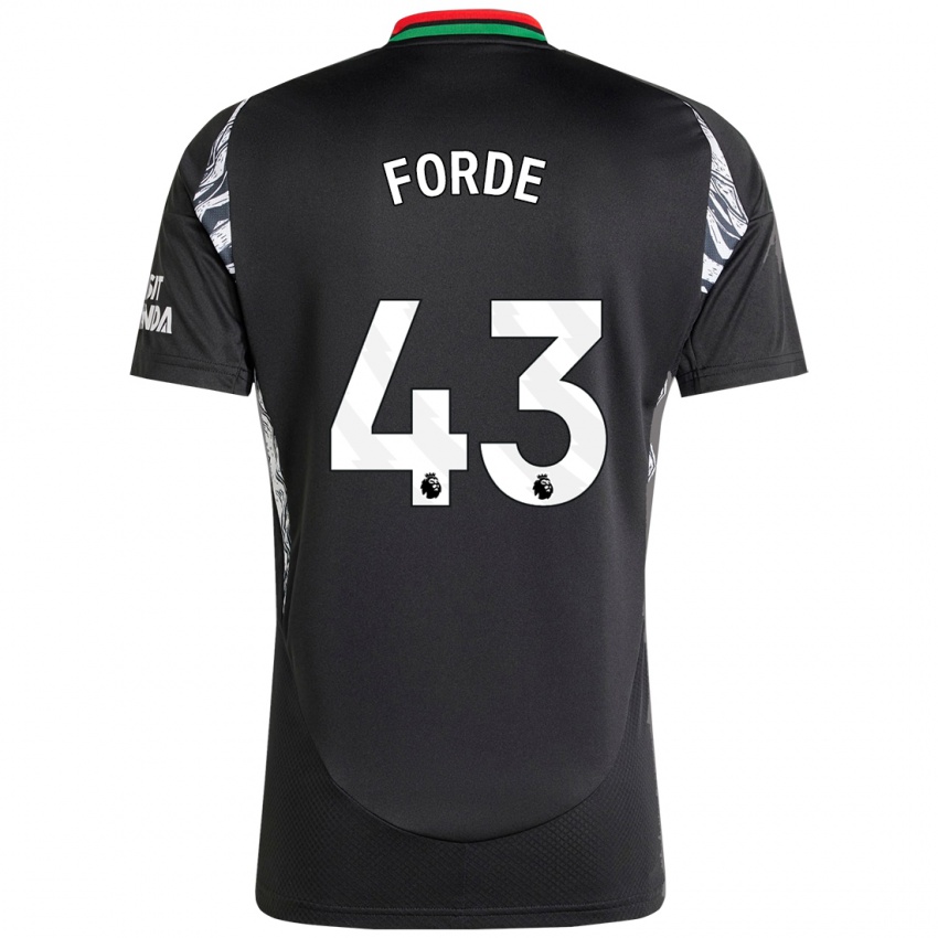 Børn Romari Forde #43 Sort Udebane Spillertrøjer 2024/25 Trøje T-Shirt