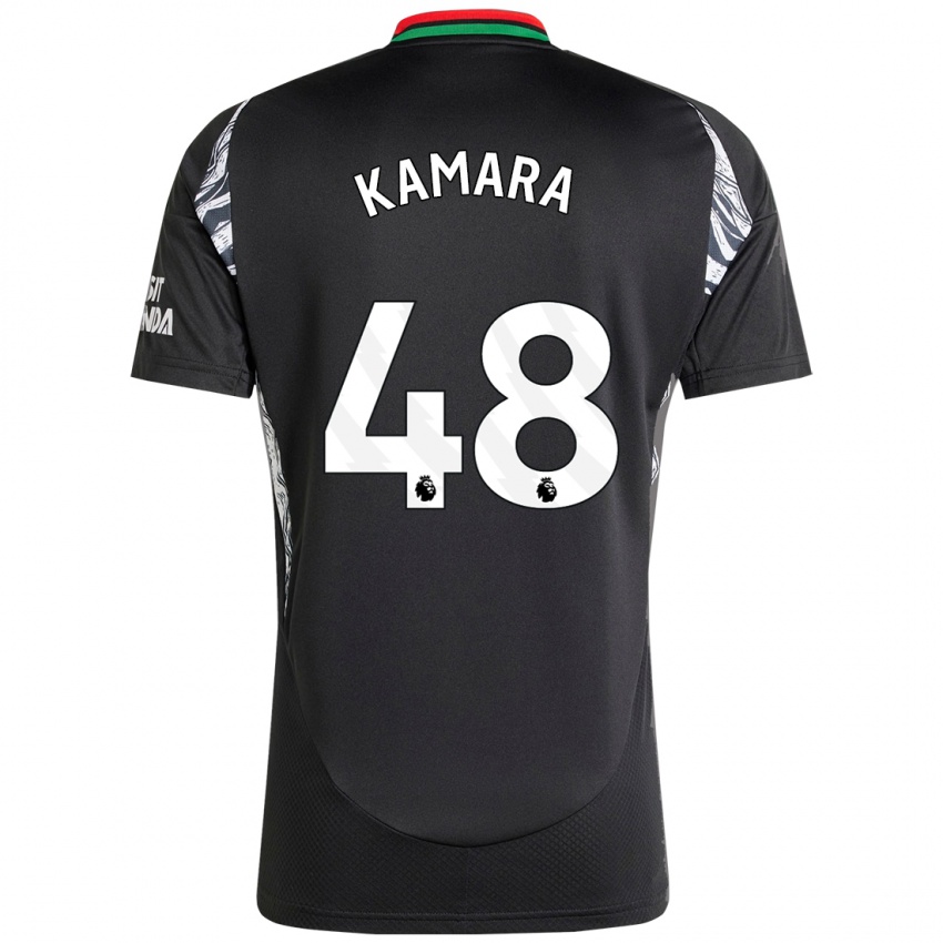 Børn Osman Kamara #48 Sort Udebane Spillertrøjer 2024/25 Trøje T-Shirt