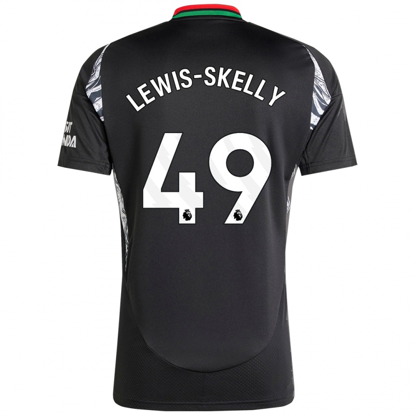 Børn Myles Lewis-Skelly #49 Sort Udebane Spillertrøjer 2024/25 Trøje T-Shirt