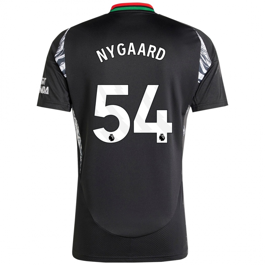 Børn Lucas Nygaard #54 Sort Udebane Spillertrøjer 2024/25 Trøje T-Shirt