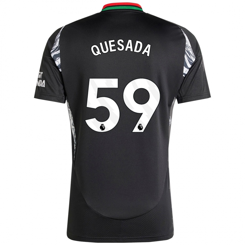 Børn Elián Quesada #59 Sort Udebane Spillertrøjer 2024/25 Trøje T-Shirt