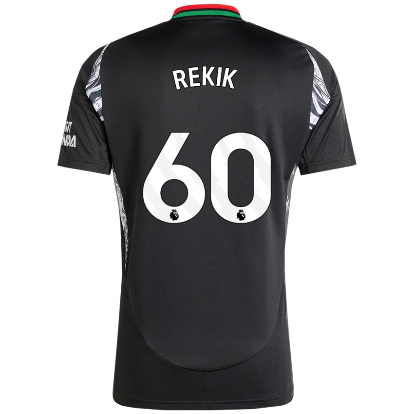 Børn Omar Rekik #60 Sort Udebane Spillertrøjer 2024/25 Trøje T-Shirt