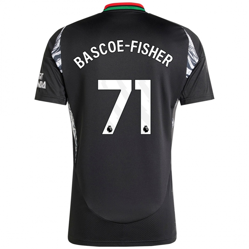 Børn Jakai Bascoe-Fisher #71 Sort Udebane Spillertrøjer 2024/25 Trøje T-Shirt