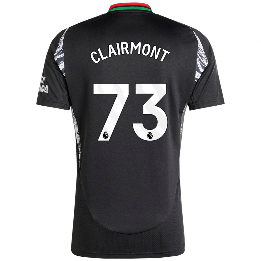 Børn Reece Clairmont #73 Sort Udebane Spillertrøjer 2024/25 Trøje T-Shirt