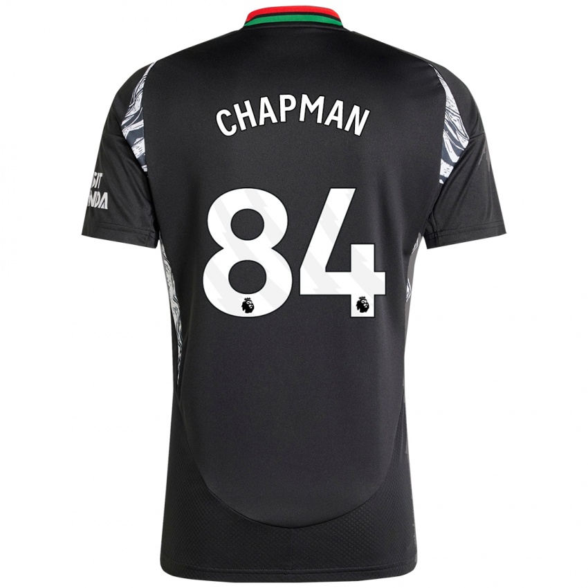 Børn Samuel Chapman #84 Sort Udebane Spillertrøjer 2024/25 Trøje T-Shirt