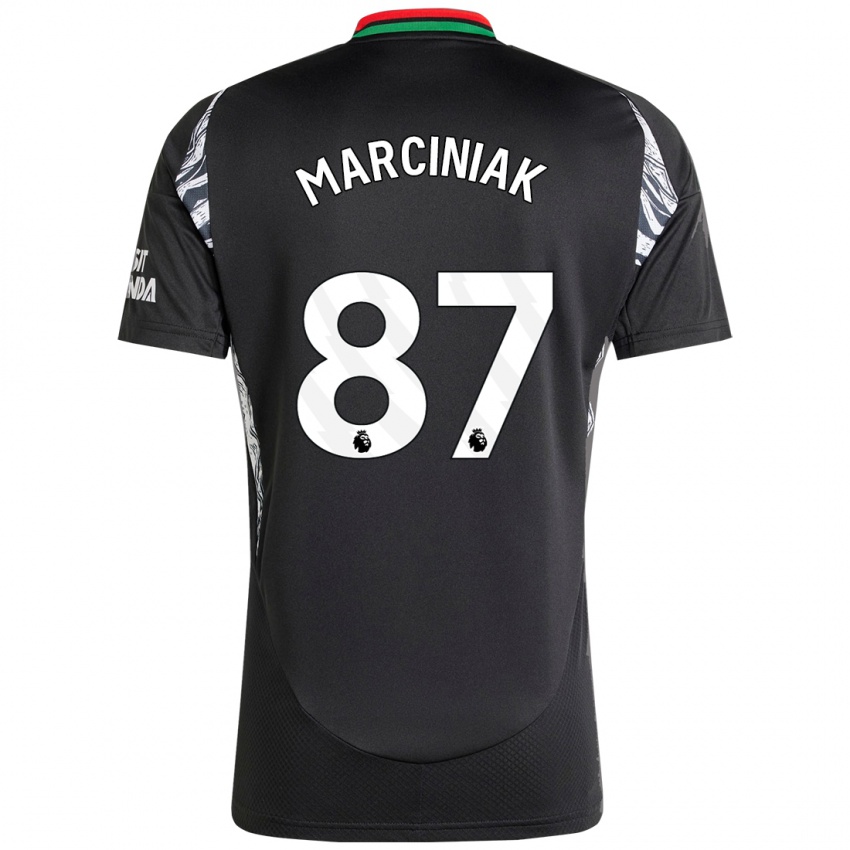 Børn Alex Marciniak #87 Sort Udebane Spillertrøjer 2024/25 Trøje T-Shirt