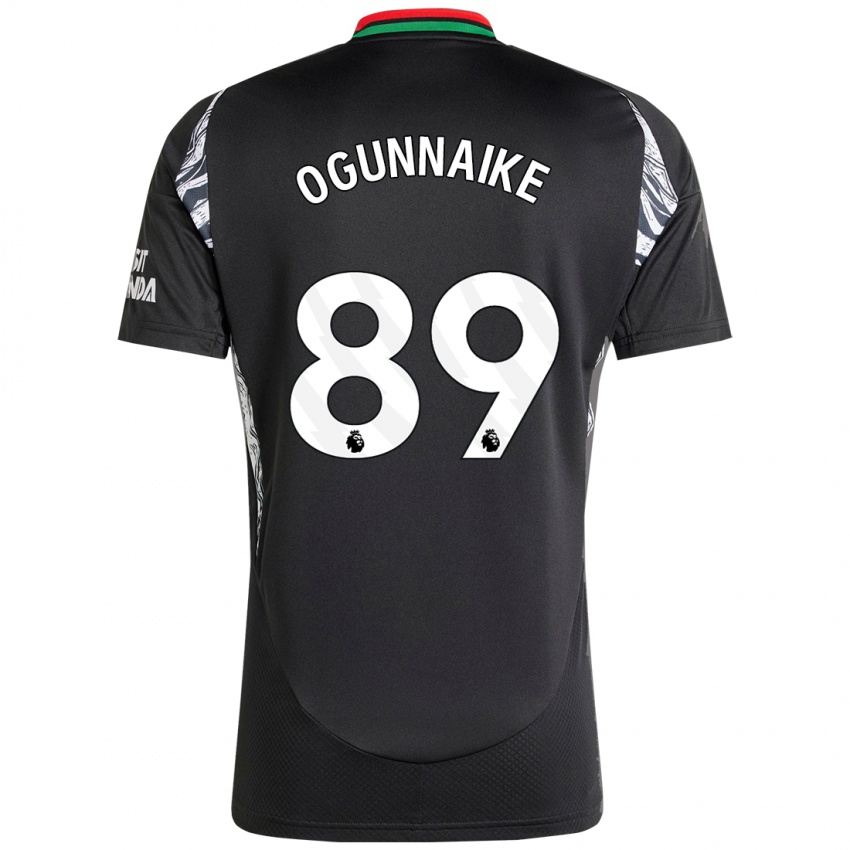 Børn Josh Ogunnaike #89 Sort Udebane Spillertrøjer 2024/25 Trøje T-Shirt