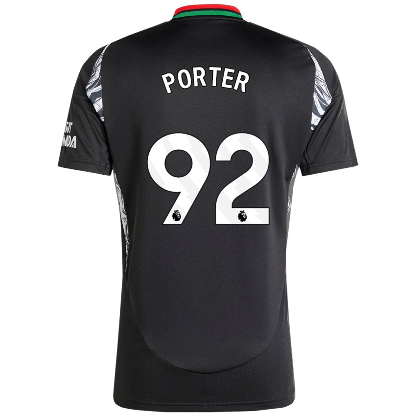 Børn Jack Porter #92 Sort Udebane Spillertrøjer 2024/25 Trøje T-Shirt