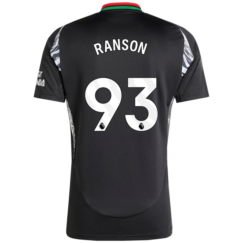 Børn Khari Ranson #93 Sort Udebane Spillertrøjer 2024/25 Trøje T-Shirt