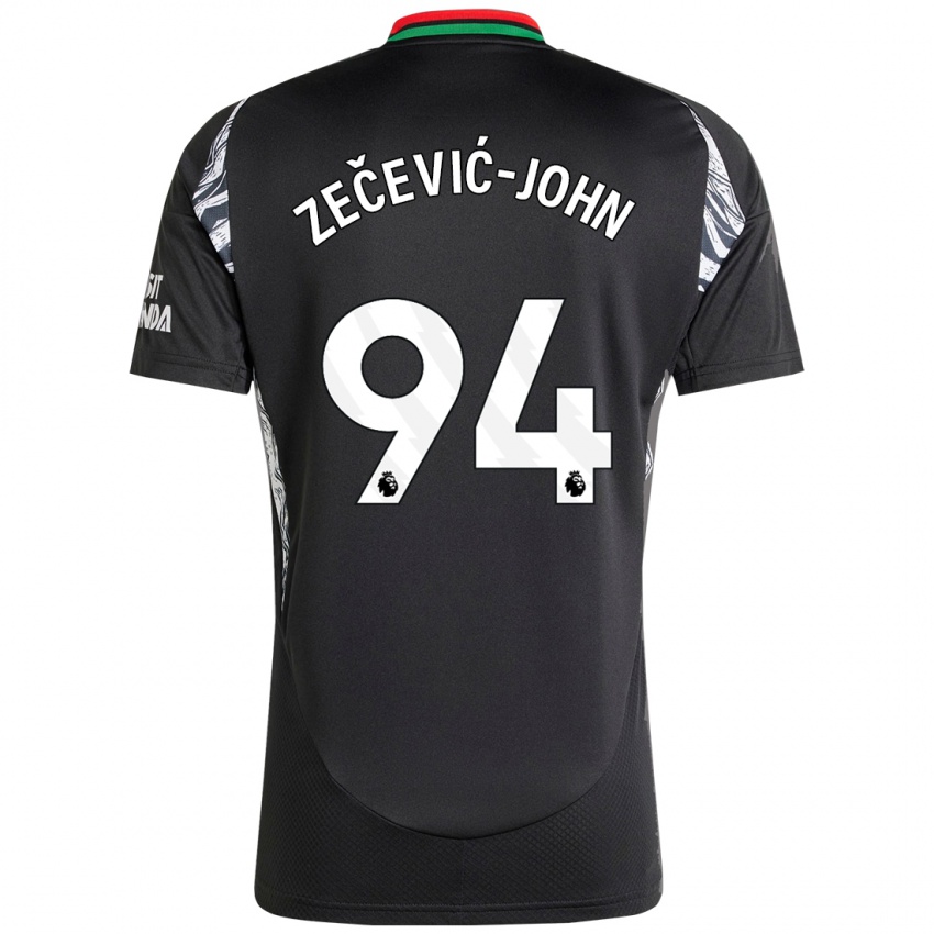 Børn Louis Zečević-John #94 Sort Udebane Spillertrøjer 2024/25 Trøje T-Shirt