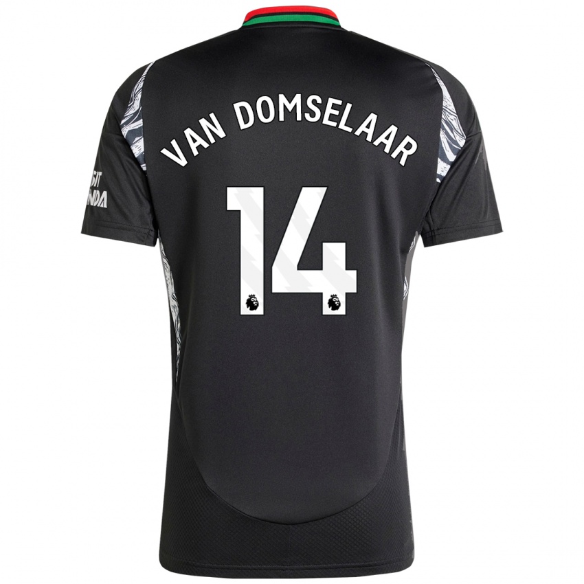 Børn Daphne Van Domselaar #14 Sort Udebane Spillertrøjer 2024/25 Trøje T-Shirt