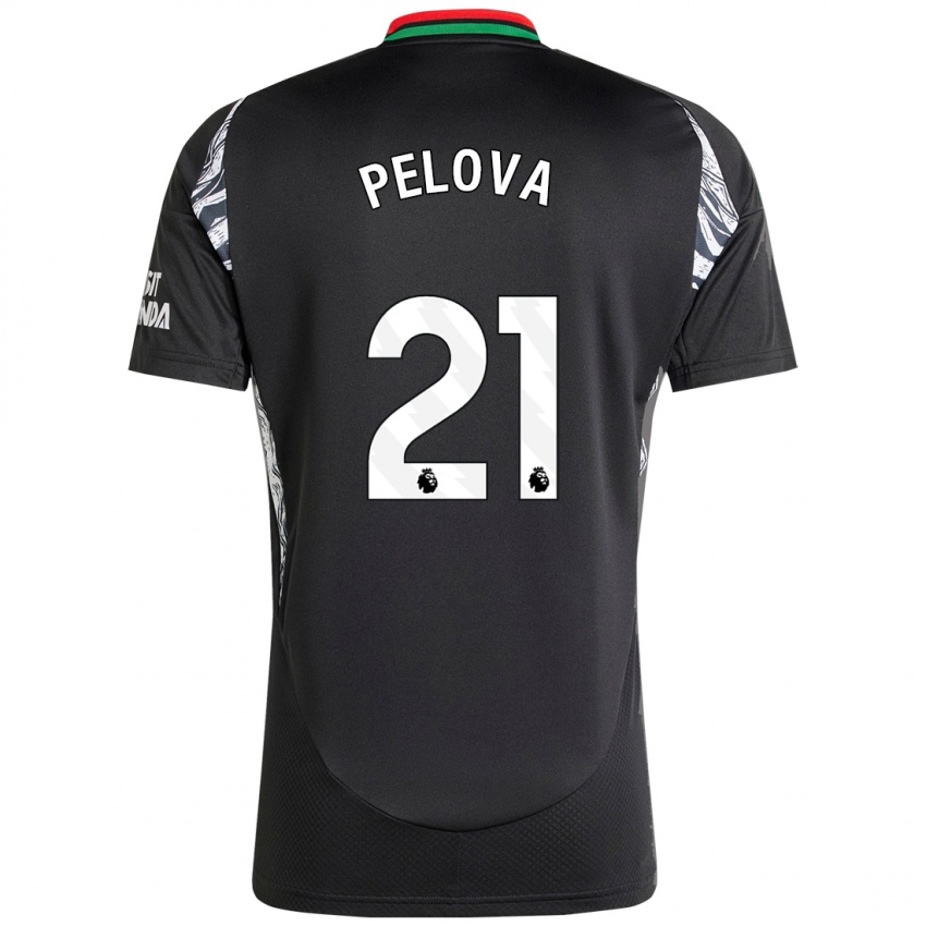 Børn Victoria Pelova #21 Sort Udebane Spillertrøjer 2024/25 Trøje T-Shirt