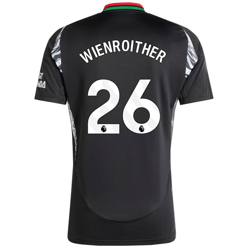 Børn Laura Wienroither #26 Sort Udebane Spillertrøjer 2024/25 Trøje T-Shirt