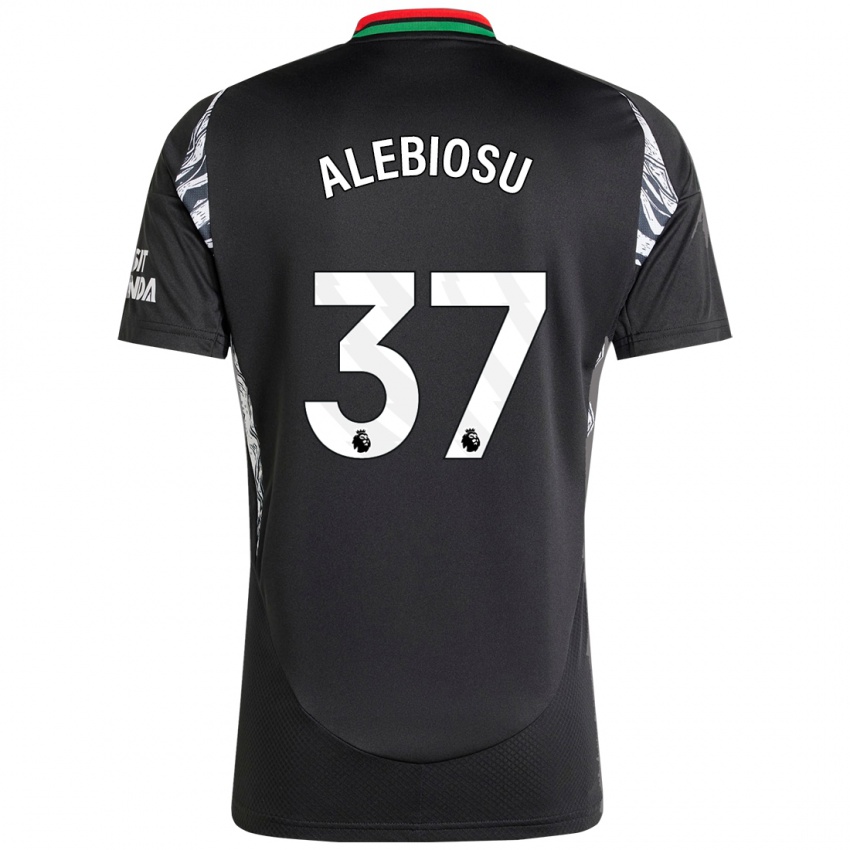 Børn Ryan Alebiosu #37 Sort Udebane Spillertrøjer 2024/25 Trøje T-Shirt