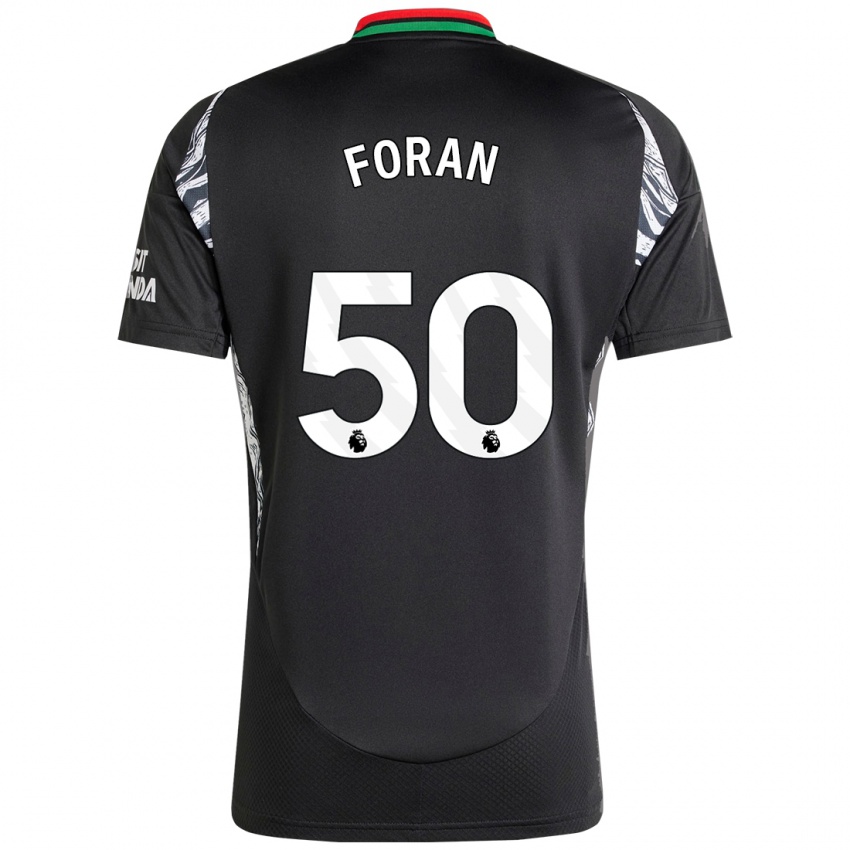 Børn Taylor Foran #50 Sort Udebane Spillertrøjer 2024/25 Trøje T-Shirt