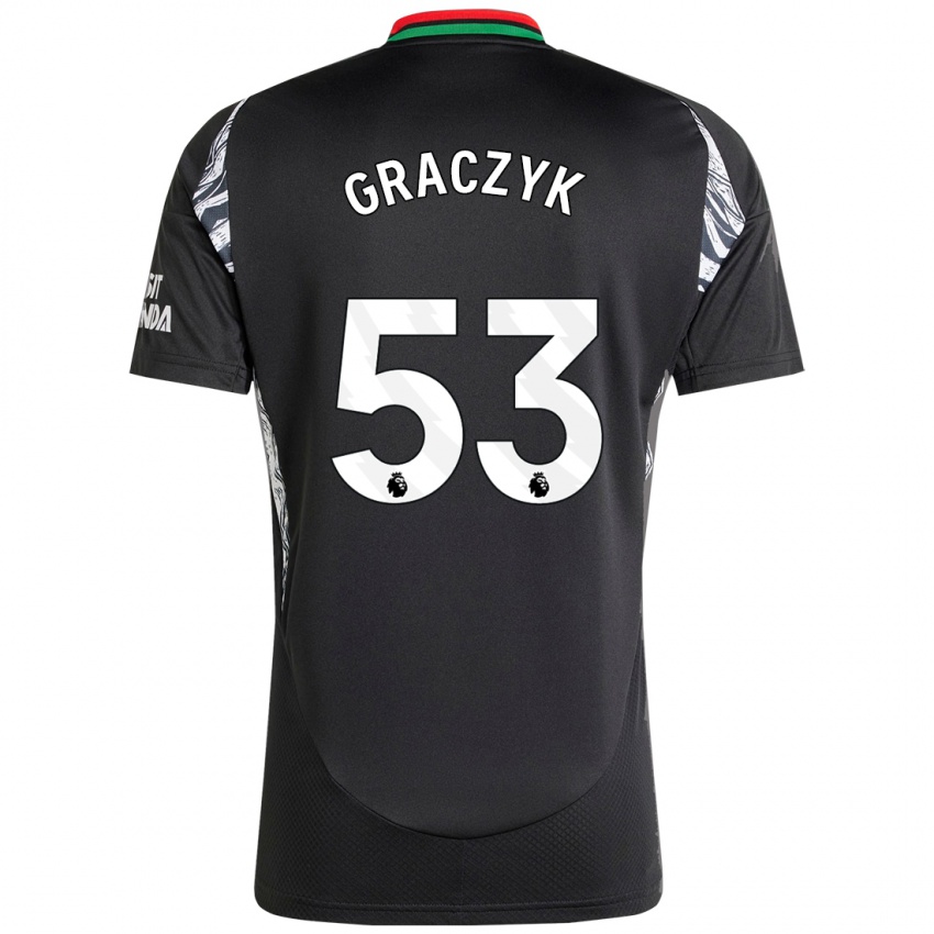 Børn Hubert Graczyk #53 Sort Udebane Spillertrøjer 2024/25 Trøje T-Shirt