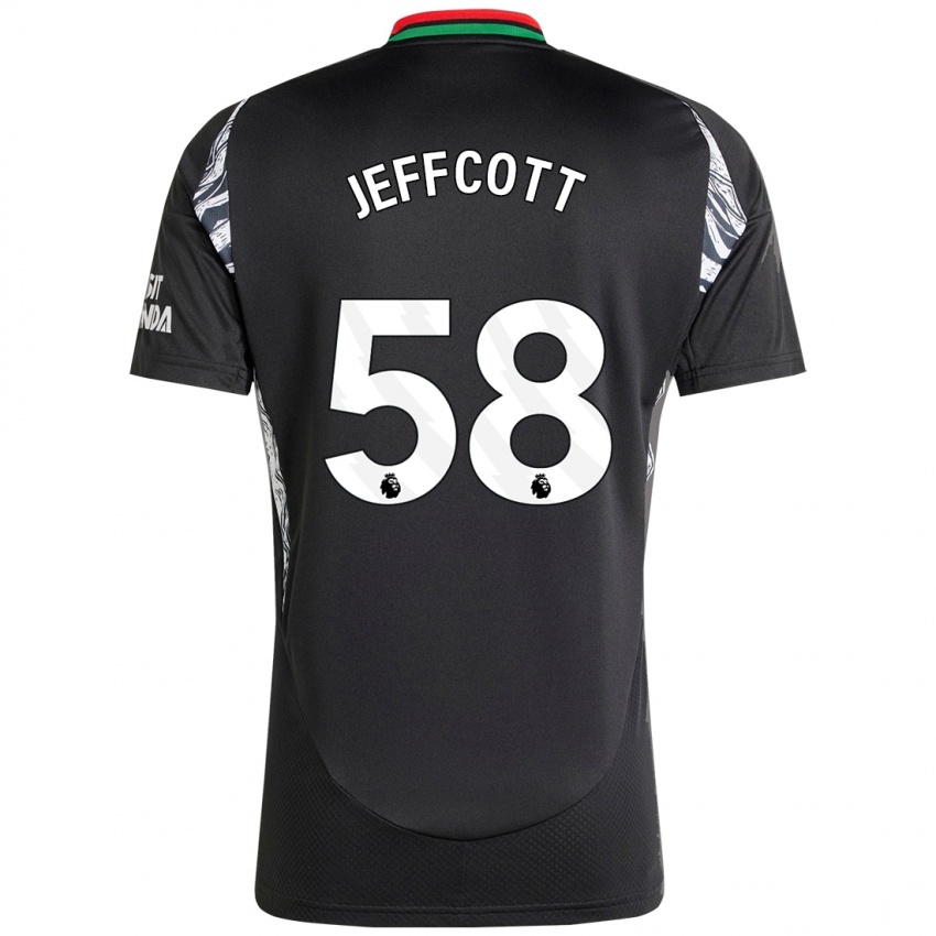 Børn Henry Jeffcott #58 Sort Udebane Spillertrøjer 2024/25 Trøje T-Shirt