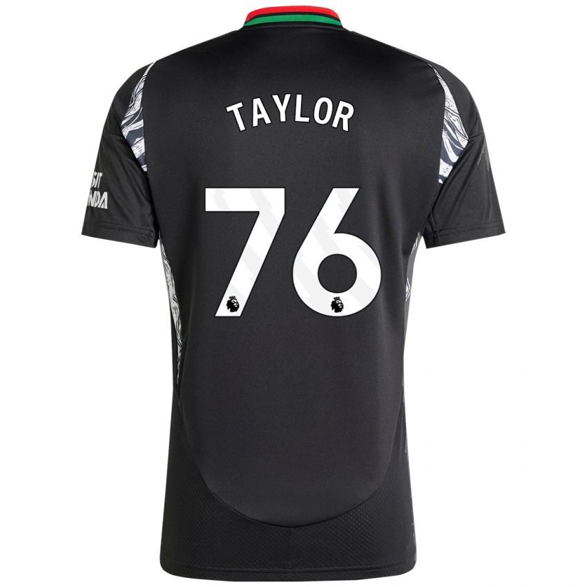 Børn Kido Taylor Hart #76 Sort Udebane Spillertrøjer 2024/25 Trøje T-Shirt