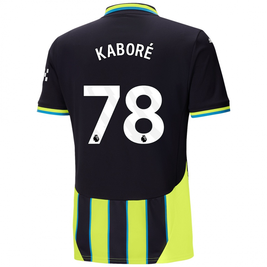 Børn Issa Kabore #78 Blå Gul Udebane Spillertrøjer 2024/25 Trøje T-Shirt