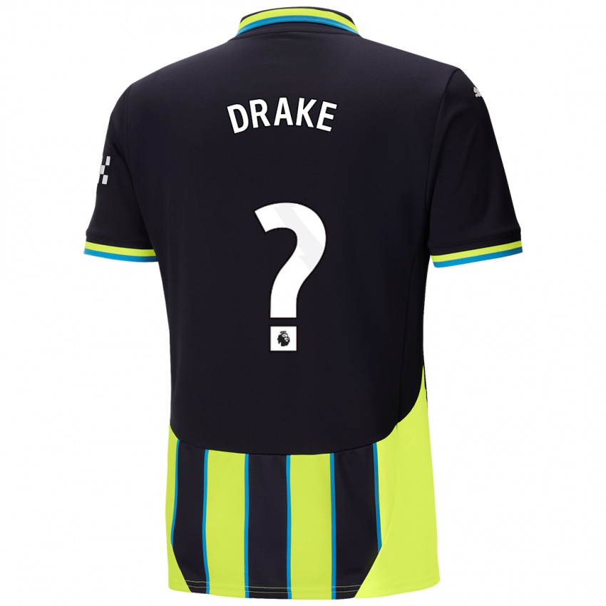 Børn Leke Drake #0 Blå Gul Udebane Spillertrøjer 2024/25 Trøje T-Shirt