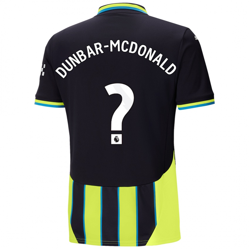 Børn Christian Dunbar-Mcdonald #0 Blå Gul Udebane Spillertrøjer 2024/25 Trøje T-Shirt