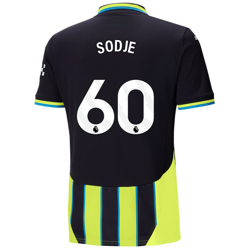 Børn Tai Sodje #60 Blå Gul Udebane Spillertrøjer 2024/25 Trøje T-Shirt