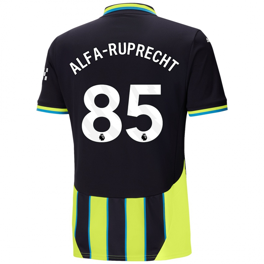 Børn Farid Alfa-Ruprecht #85 Blå Gul Udebane Spillertrøjer 2024/25 Trøje T-Shirt