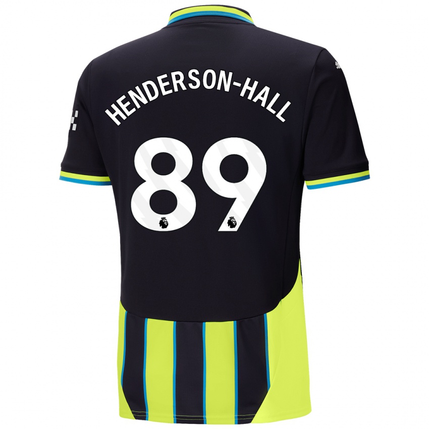 Børn Matty Henderson-Hall #89 Blå Gul Udebane Spillertrøjer 2024/25 Trøje T-Shirt