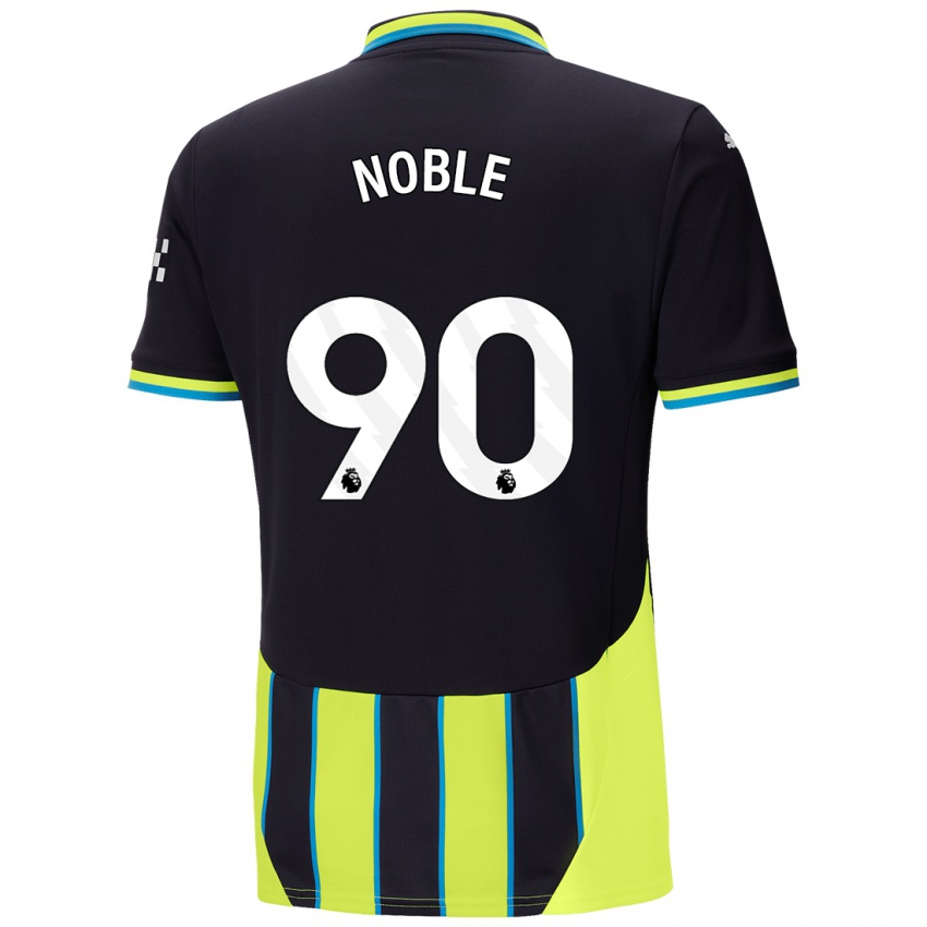 Børn Kian Noble #90 Blå Gul Udebane Spillertrøjer 2024/25 Trøje T-Shirt