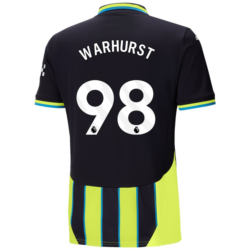 Børn Matthew Warhurst #98 Blå Gul Udebane Spillertrøjer 2024/25 Trøje T-Shirt